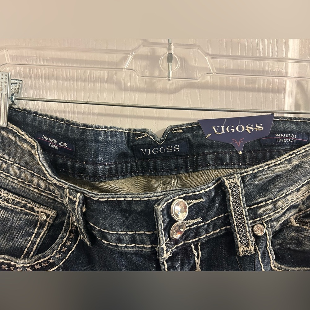 Vigoss The New York Capri Jeans. Size 31 NWT - Picture 2 of 8